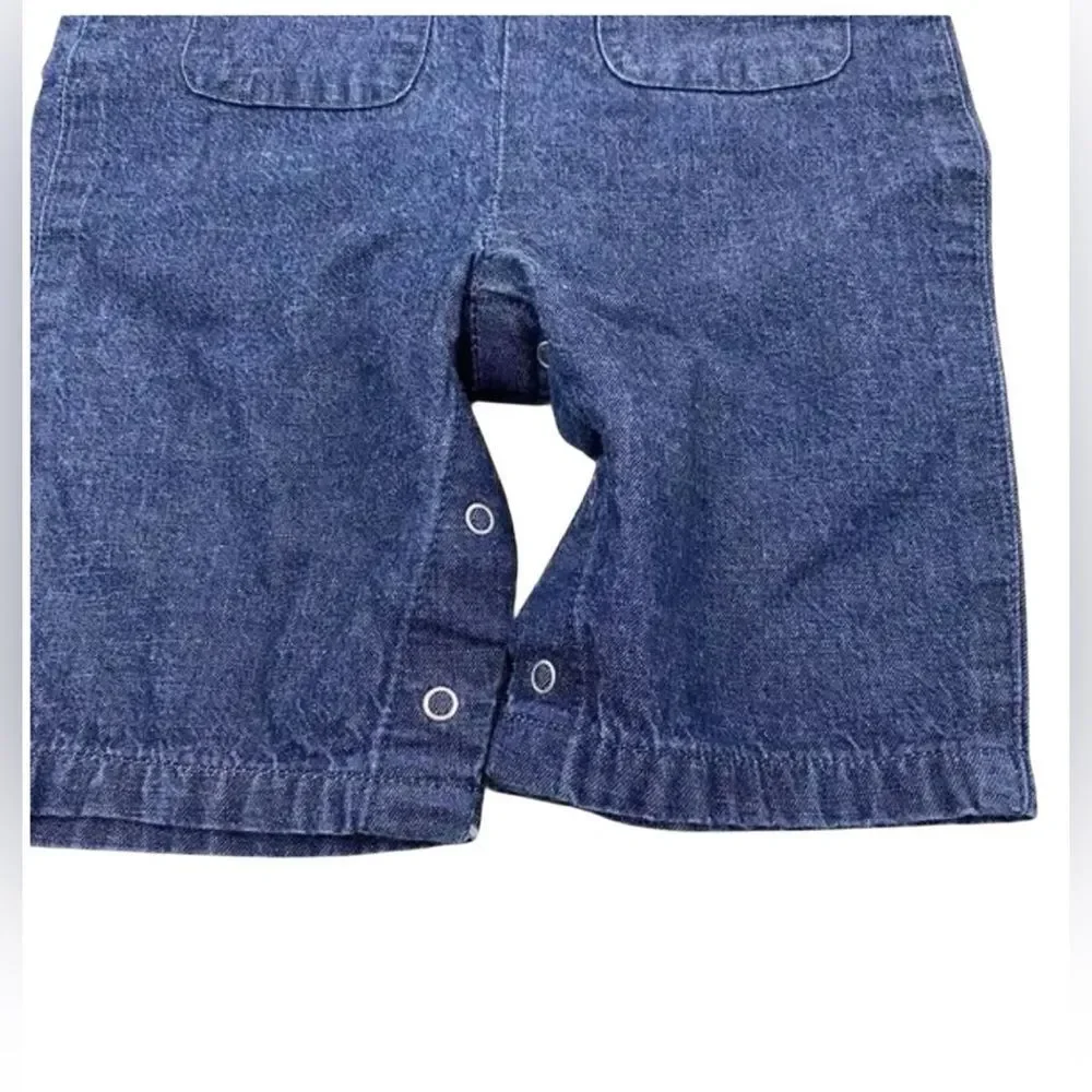 Baby Gap Overalls One Piece Cotton Denim Navy Newborn